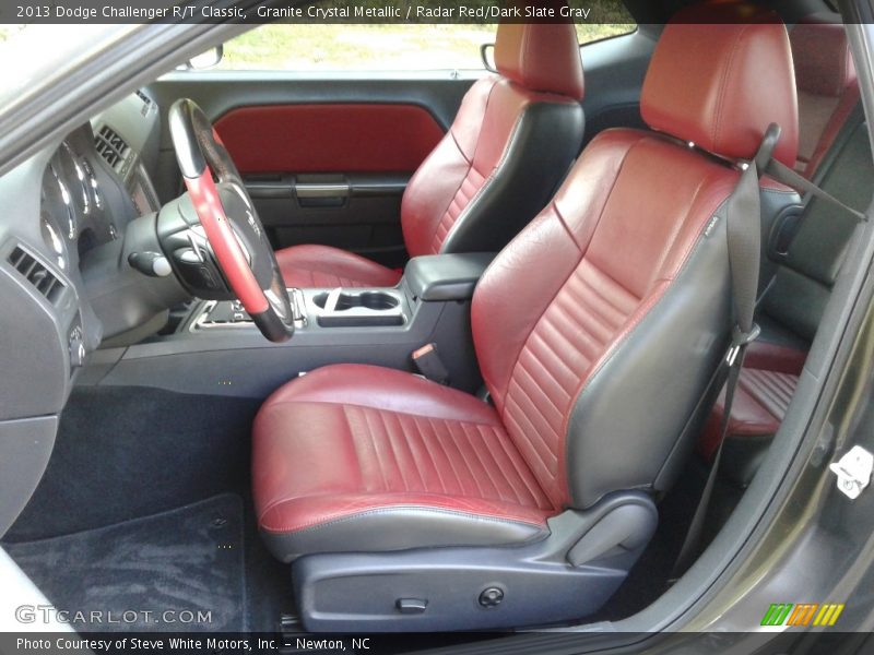 Granite Crystal Metallic / Radar Red/Dark Slate Gray 2013 Dodge Challenger R/T Classic