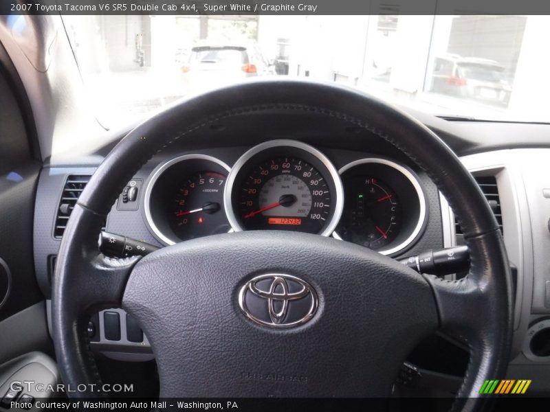 Super White / Graphite Gray 2007 Toyota Tacoma V6 SR5 Double Cab 4x4