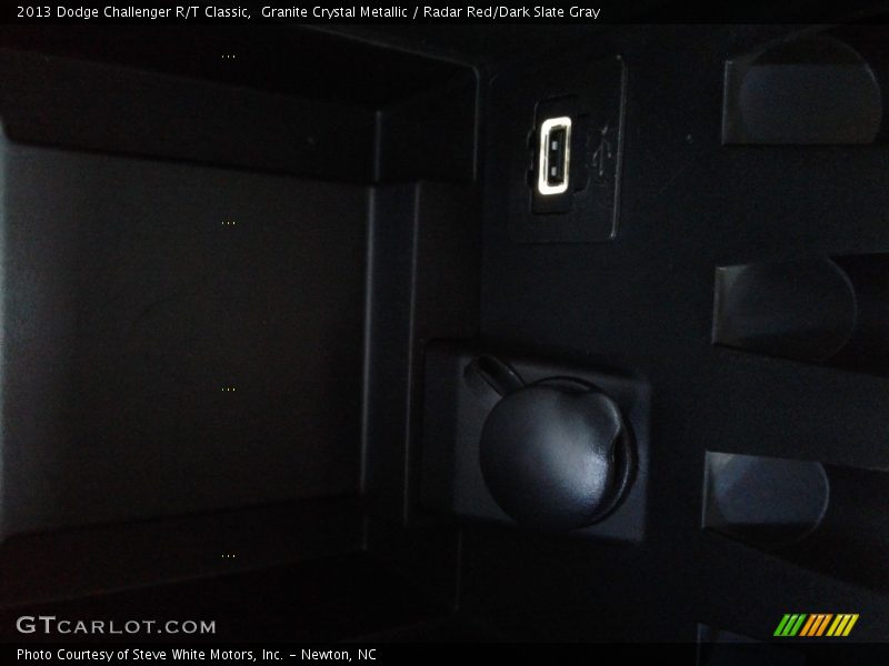 Granite Crystal Metallic / Radar Red/Dark Slate Gray 2013 Dodge Challenger R/T Classic