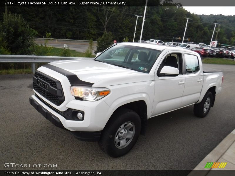 Super White / Cement Gray 2017 Toyota Tacoma SR Double Cab 4x4