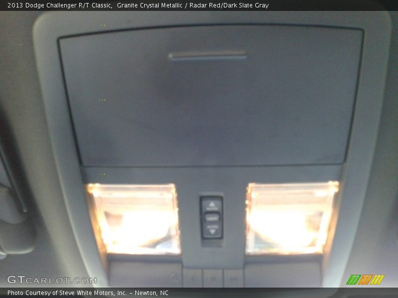Granite Crystal Metallic / Radar Red/Dark Slate Gray 2013 Dodge Challenger R/T Classic