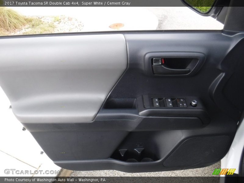Super White / Cement Gray 2017 Toyota Tacoma SR Double Cab 4x4
