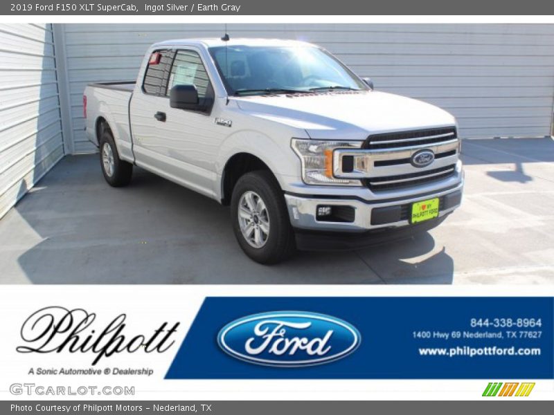 Ingot Silver / Earth Gray 2019 Ford F150 XLT SuperCab