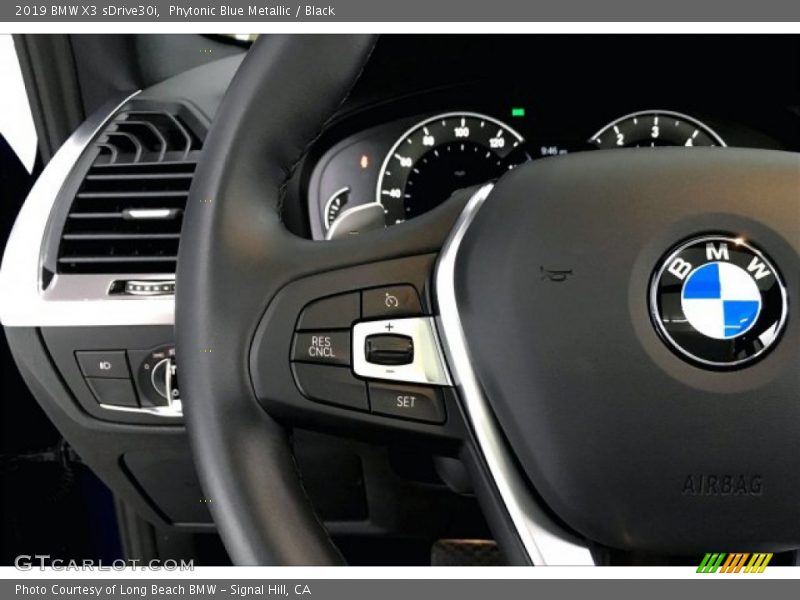 Phytonic Blue Metallic / Black 2019 BMW X3 sDrive30i