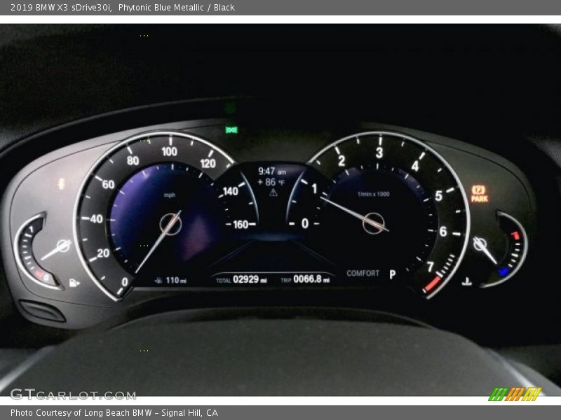 Phytonic Blue Metallic / Black 2019 BMW X3 sDrive30i