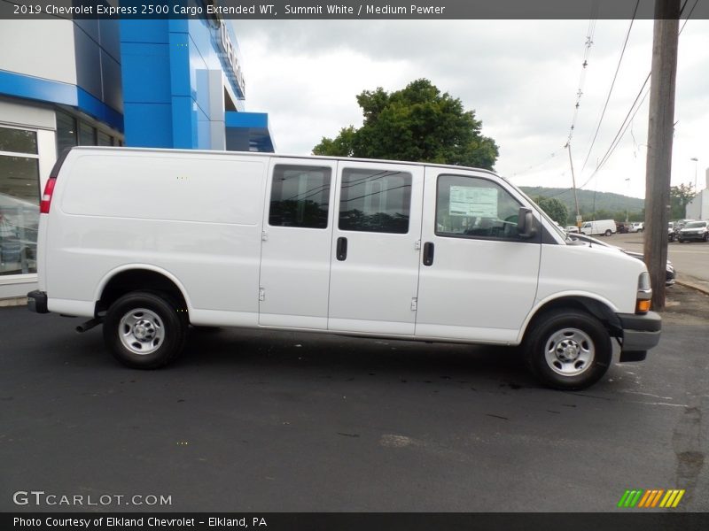 Summit White / Medium Pewter 2019 Chevrolet Express 2500 Cargo Extended WT