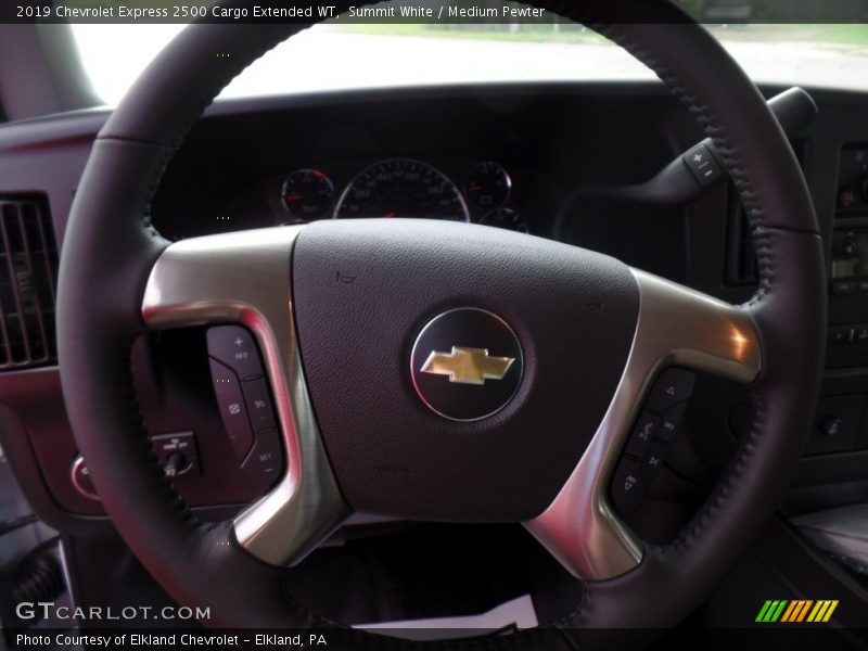 Summit White / Medium Pewter 2019 Chevrolet Express 2500 Cargo Extended WT