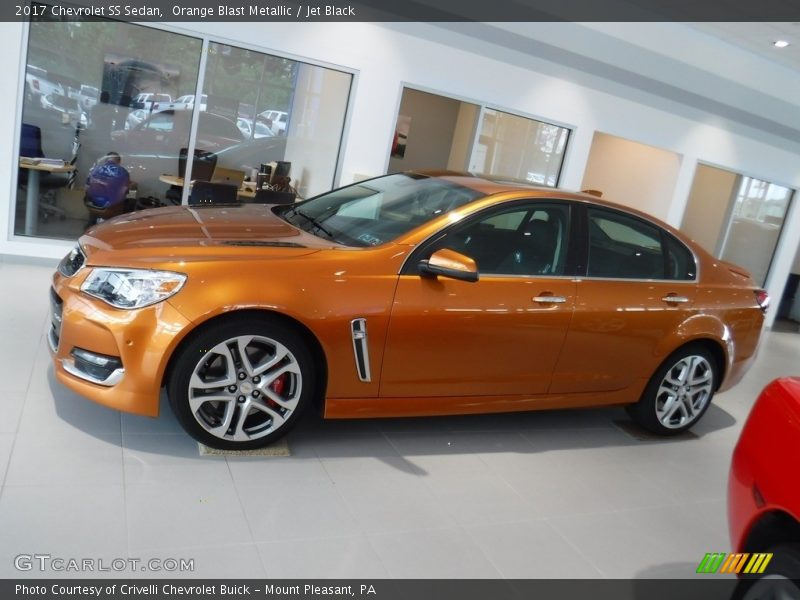 Orange Blast Metallic / Jet Black 2017 Chevrolet SS Sedan