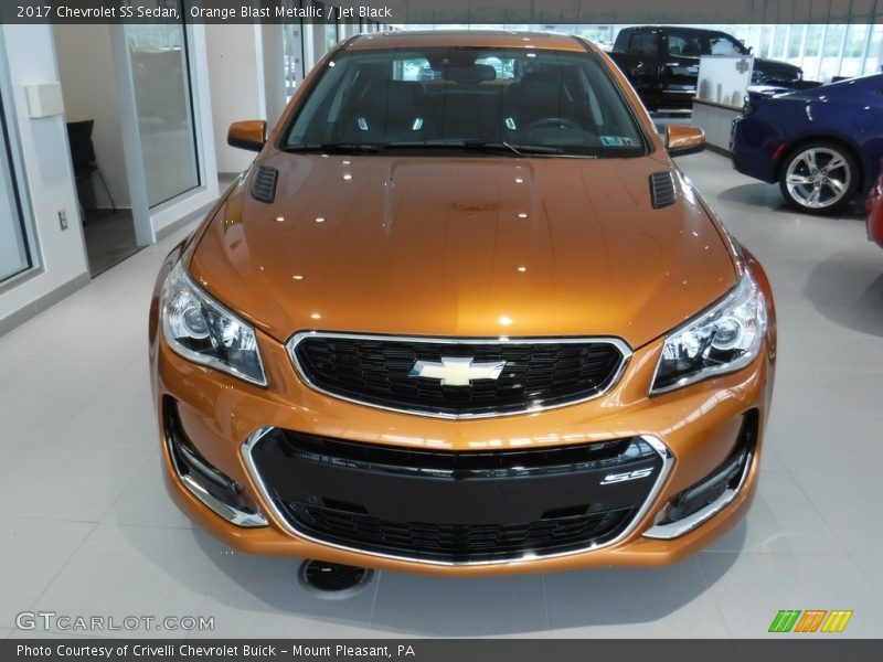 Orange Blast Metallic / Jet Black 2017 Chevrolet SS Sedan