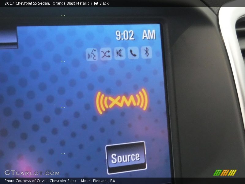 Orange Blast Metallic / Jet Black 2017 Chevrolet SS Sedan