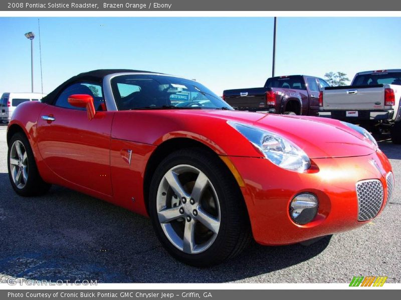 Brazen Orange / Ebony 2008 Pontiac Solstice Roadster