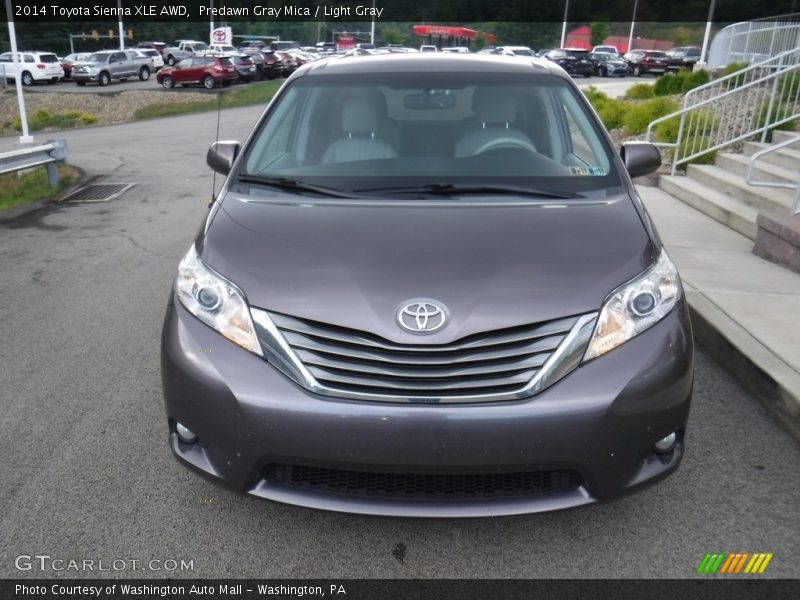 Predawn Gray Mica / Light Gray 2014 Toyota Sienna XLE AWD