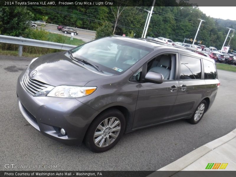 Predawn Gray Mica / Light Gray 2014 Toyota Sienna XLE AWD