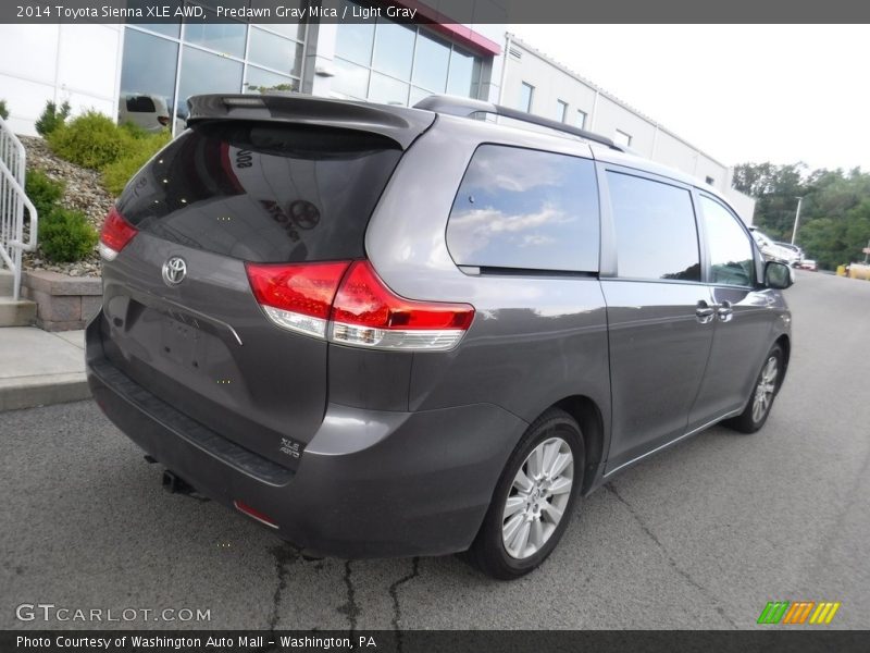 Predawn Gray Mica / Light Gray 2014 Toyota Sienna XLE AWD