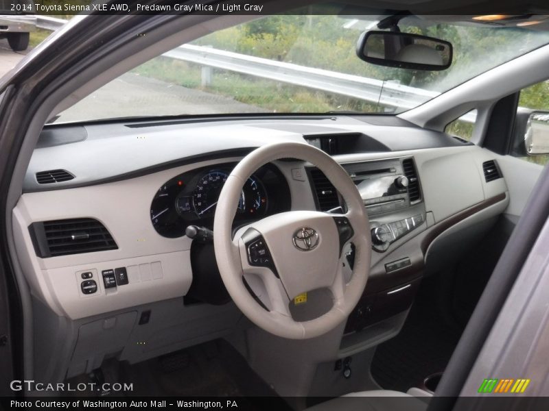 Predawn Gray Mica / Light Gray 2014 Toyota Sienna XLE AWD