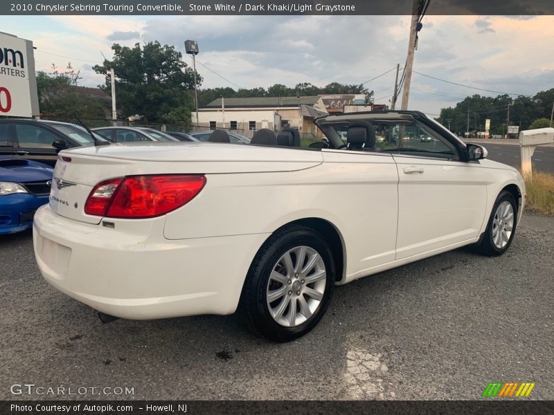 Stone White / Dark Khaki/Light Graystone 2010 Chrysler Sebring Touring Convertible