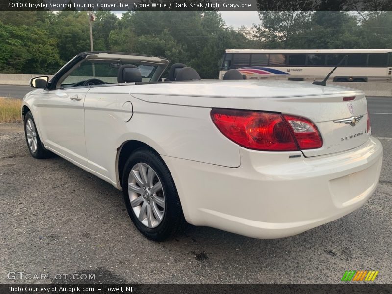 Stone White / Dark Khaki/Light Graystone 2010 Chrysler Sebring Touring Convertible