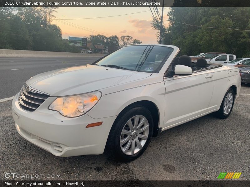 Stone White / Dark Khaki/Light Graystone 2010 Chrysler Sebring Touring Convertible