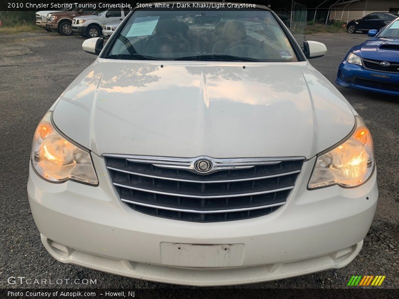 Stone White / Dark Khaki/Light Graystone 2010 Chrysler Sebring Touring Convertible
