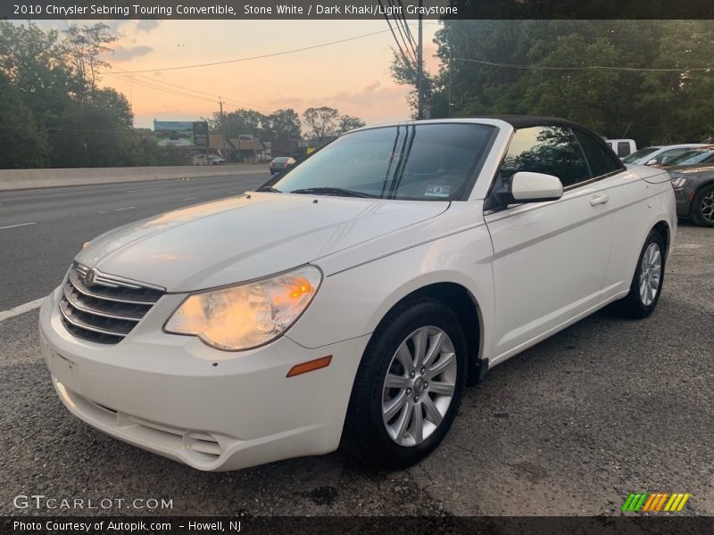 Stone White / Dark Khaki/Light Graystone 2010 Chrysler Sebring Touring Convertible