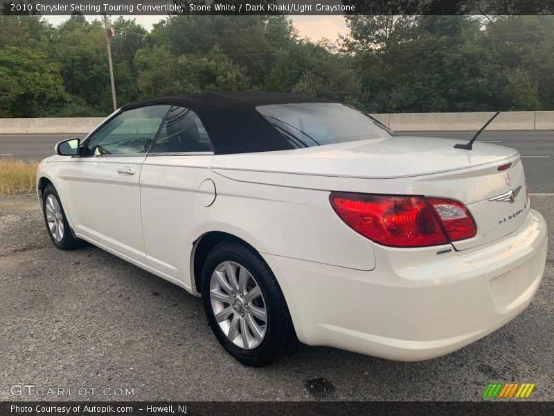 Stone White / Dark Khaki/Light Graystone 2010 Chrysler Sebring Touring Convertible