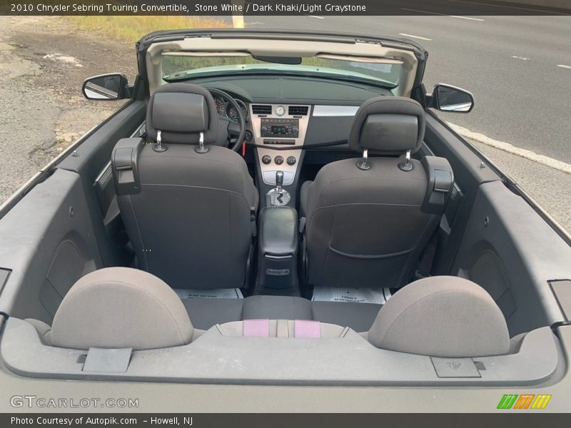 Stone White / Dark Khaki/Light Graystone 2010 Chrysler Sebring Touring Convertible