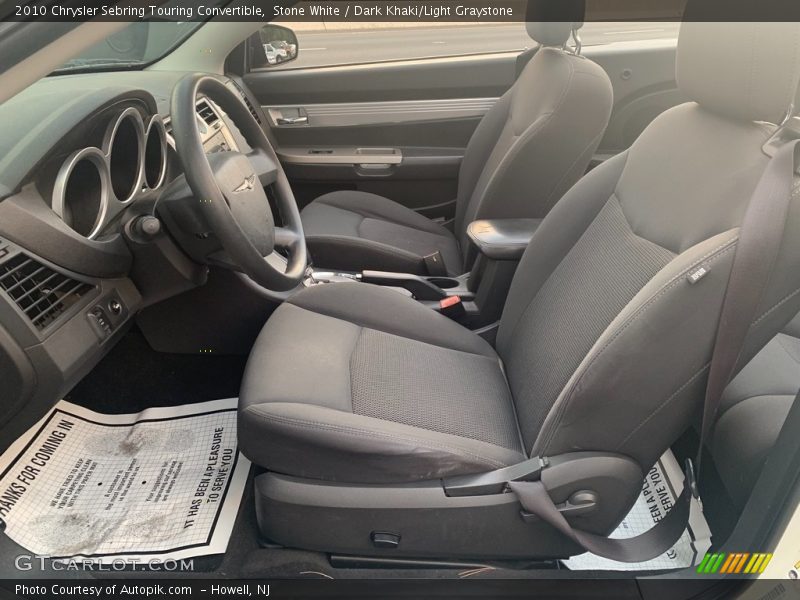 Stone White / Dark Khaki/Light Graystone 2010 Chrysler Sebring Touring Convertible