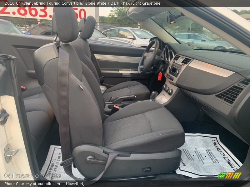 Stone White / Dark Khaki/Light Graystone 2010 Chrysler Sebring Touring Convertible
