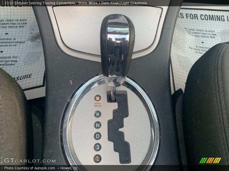 Stone White / Dark Khaki/Light Graystone 2010 Chrysler Sebring Touring Convertible