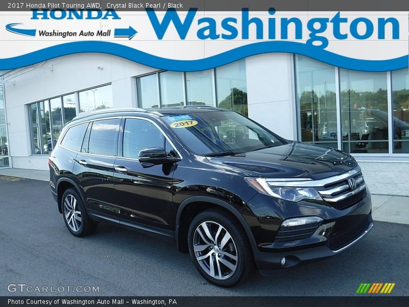Crystal Black Pearl / Black 2017 Honda Pilot Touring AWD