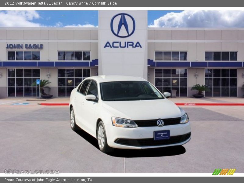 Candy White / Cornsilk Beige 2012 Volkswagen Jetta SE Sedan