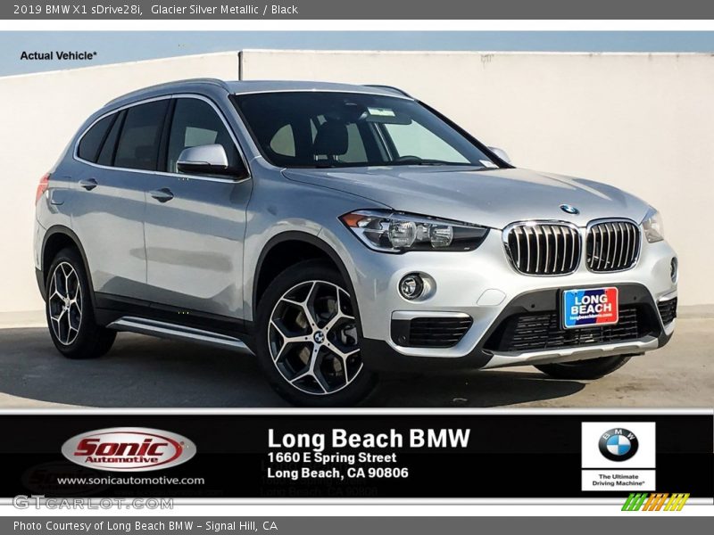 Glacier Silver Metallic / Black 2019 BMW X1 sDrive28i