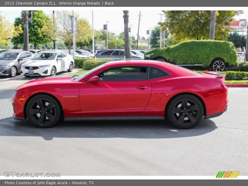 Inferno Orange Metallic / Black 2013 Chevrolet Camaro ZL1