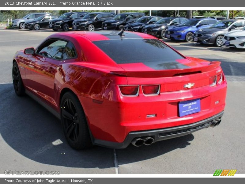 Inferno Orange Metallic / Black 2013 Chevrolet Camaro ZL1