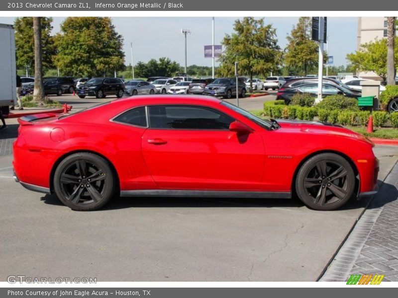 Inferno Orange Metallic / Black 2013 Chevrolet Camaro ZL1