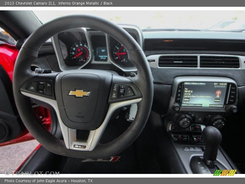 Inferno Orange Metallic / Black 2013 Chevrolet Camaro ZL1