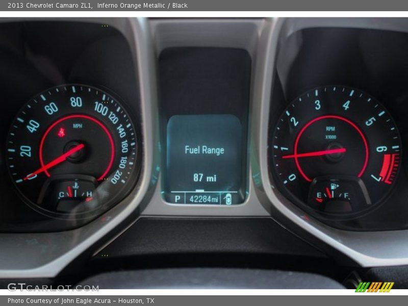 Inferno Orange Metallic / Black 2013 Chevrolet Camaro ZL1