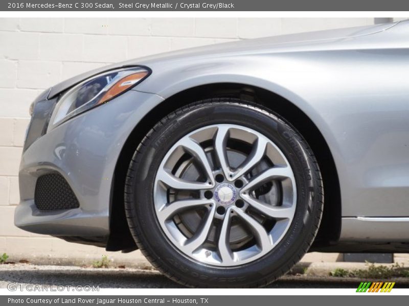Steel Grey Metallic / Crystal Grey/Black 2016 Mercedes-Benz C 300 Sedan