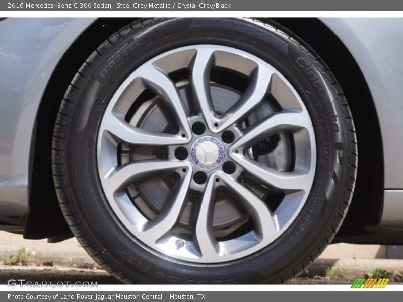 Steel Grey Metallic / Crystal Grey/Black 2016 Mercedes-Benz C 300 Sedan