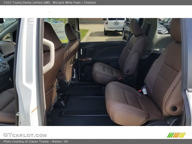 Blizzard White Pearl / Chestnut 2020 Toyota Sienna Limited AWD