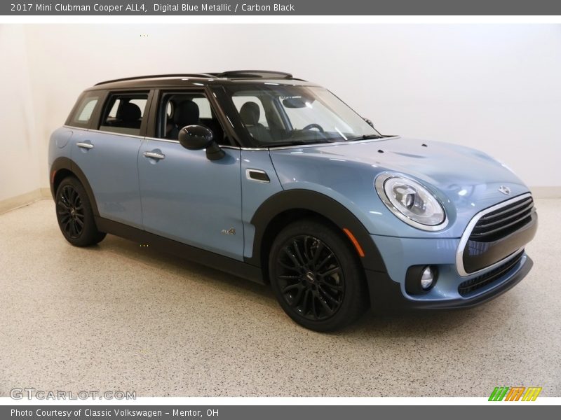 Digital Blue Metallic / Carbon Black 2017 Mini Clubman Cooper ALL4