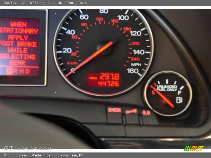 Caribic Blue Pearl / Ebony 2003 Audi A4 1.8T Sedan