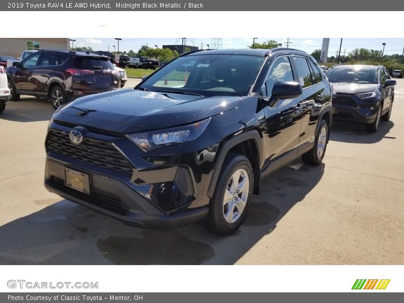 Midnight Black Metallic / Black 2019 Toyota RAV4 LE AWD Hybrid