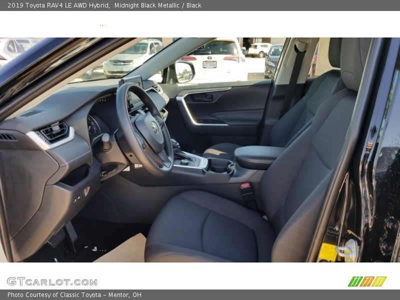 Midnight Black Metallic / Black 2019 Toyota RAV4 LE AWD Hybrid