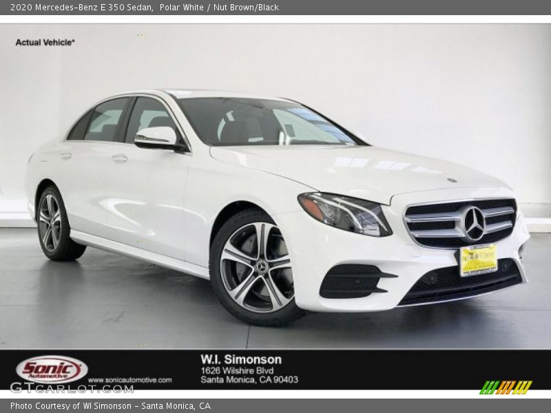 Polar White / Nut Brown/Black 2020 Mercedes-Benz E 350 Sedan