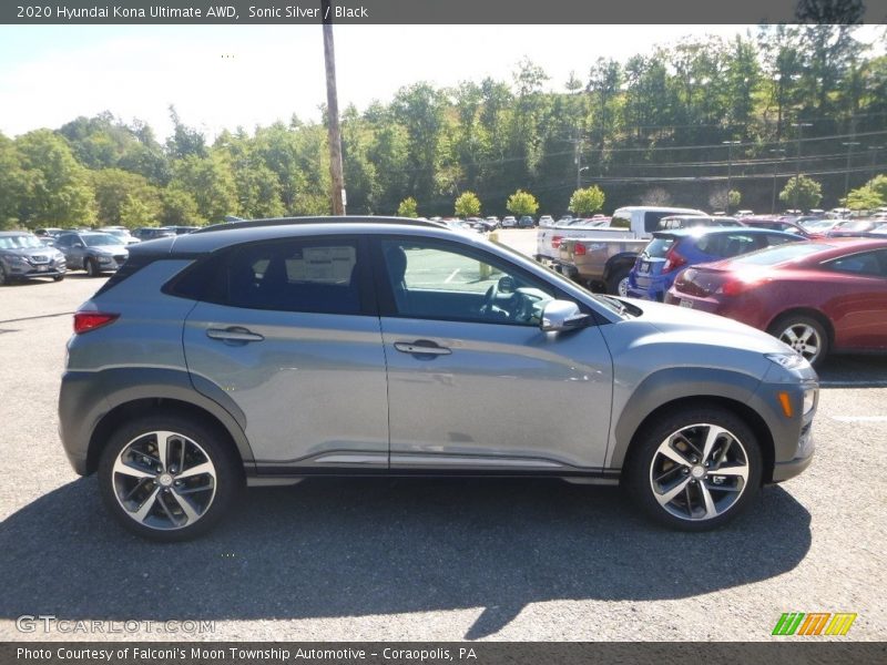 Sonic Silver / Black 2020 Hyundai Kona Ultimate AWD