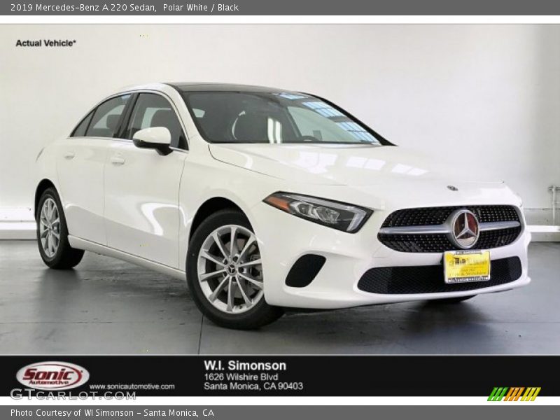 Polar White / Black 2019 Mercedes-Benz A 220 Sedan