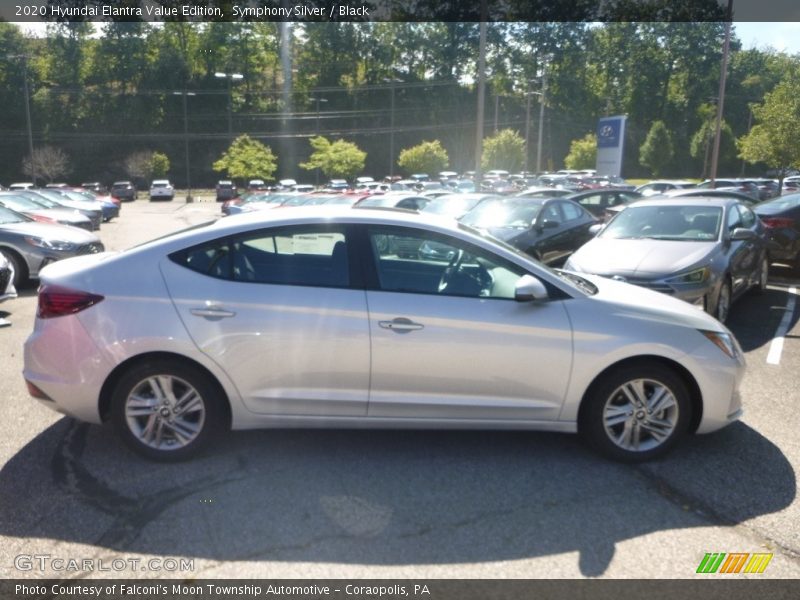 Symphony Silver / Black 2020 Hyundai Elantra Value Edition