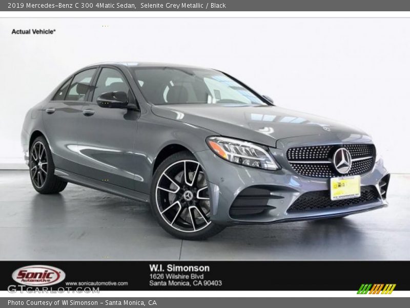 Selenite Grey Metallic / Black 2019 Mercedes-Benz C 300 4Matic Sedan