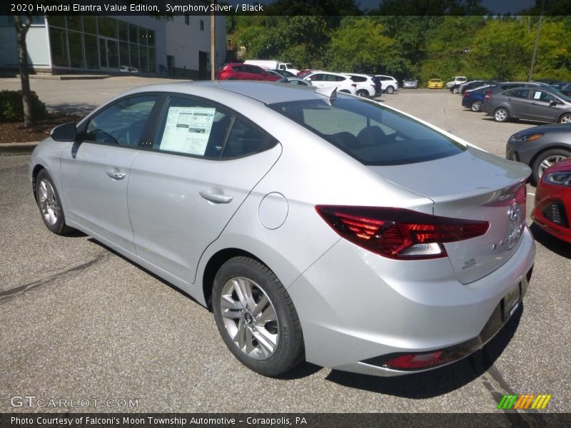 Symphony Silver / Black 2020 Hyundai Elantra Value Edition